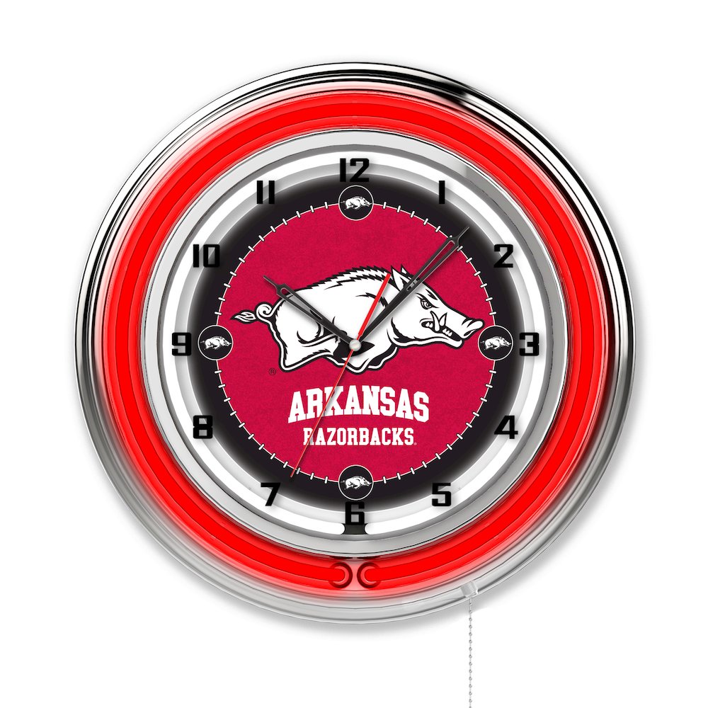 Arkansas 19" Neon Clock