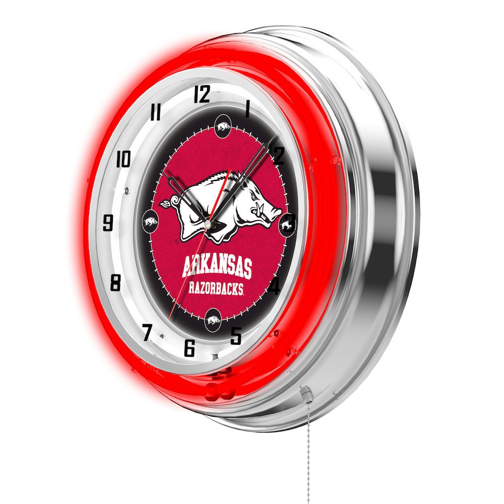Arkansas 19" Neon Clock