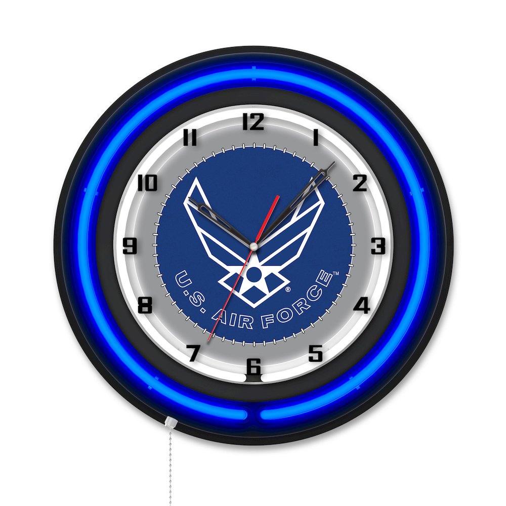 United States Air Force 19" Double Neon Wall Clock