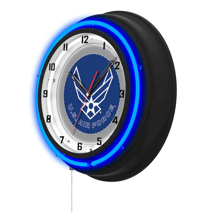United States Air Force 19" Double Neon Wall Clock