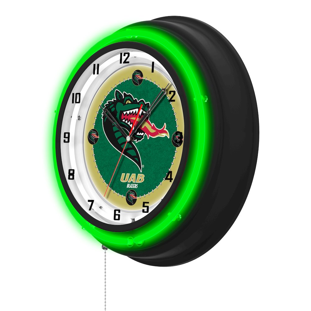 University of Alabama at Birmingham 19" Double Neon Wall Clock
