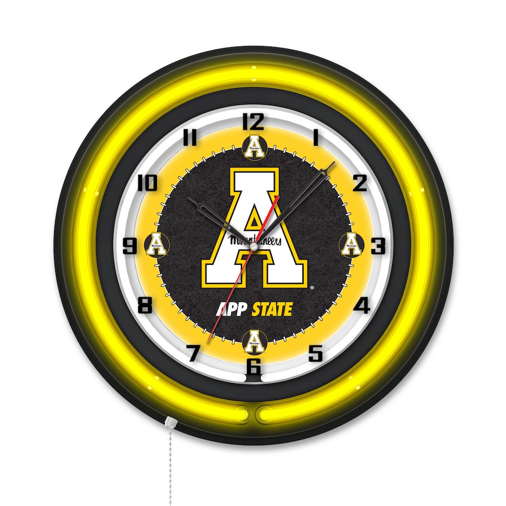 Appalachian State University 19" Double Neon Wall Clock