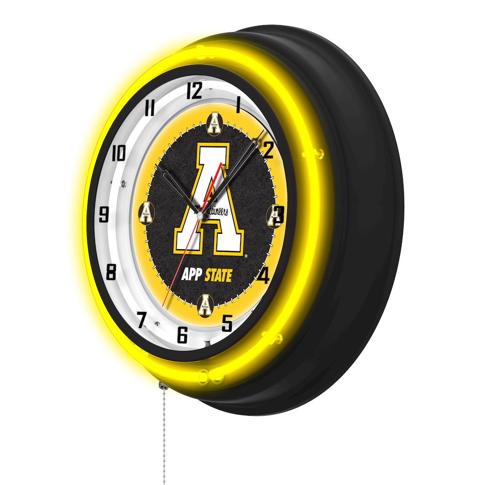 Appalachian State University 19" Double Neon Wall Clock