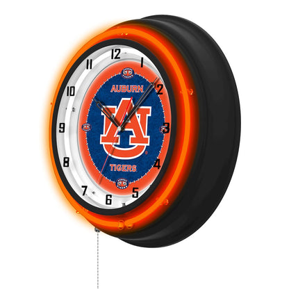 Auburn University 19" Double Neon Wall Clock