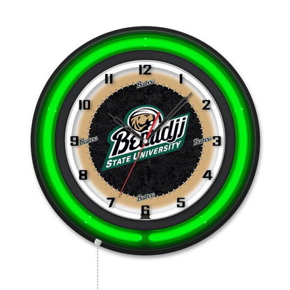 Bemidji State University 19" Double Neon Wall Clock