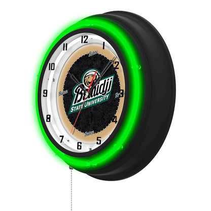 Bemidji State University 19" Double Neon Wall Clock