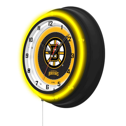 Boston Bruins 19" Double Neon Wall Clock