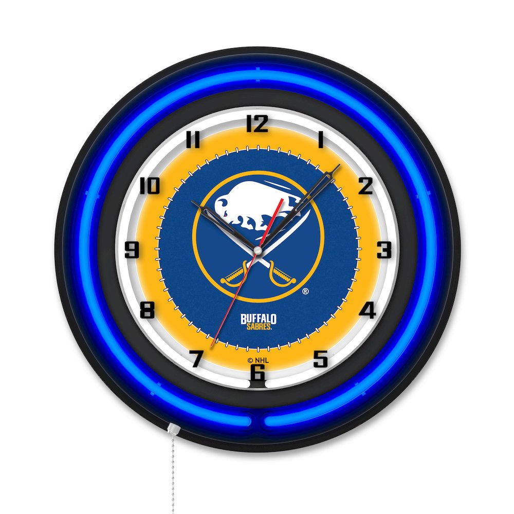 Buffalo  Sabres 19" Double Neon Wall Clock