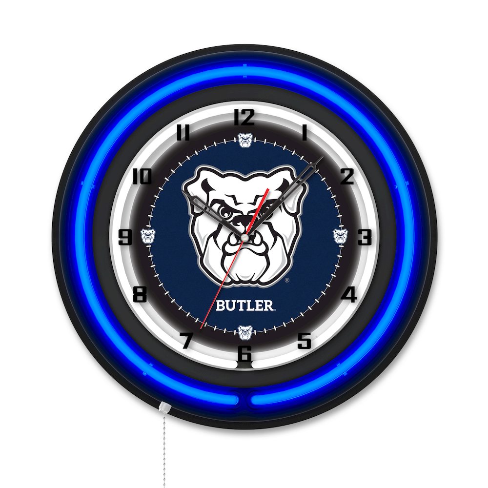 Butler University 19" Double Neon Wall Clock