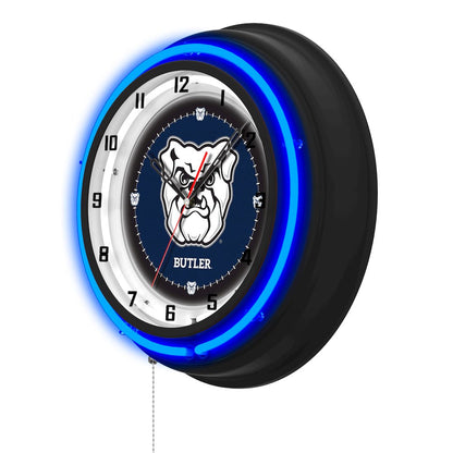 Butler University 19" Double Neon Wall Clock
