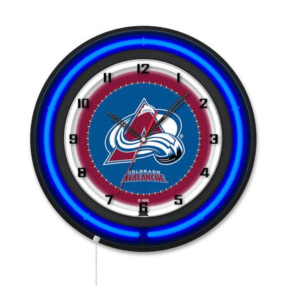 Colorado Avalanche 19" Double Neon Wall Clock