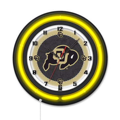 University of Colorado 19" Double Neon Wall Clock