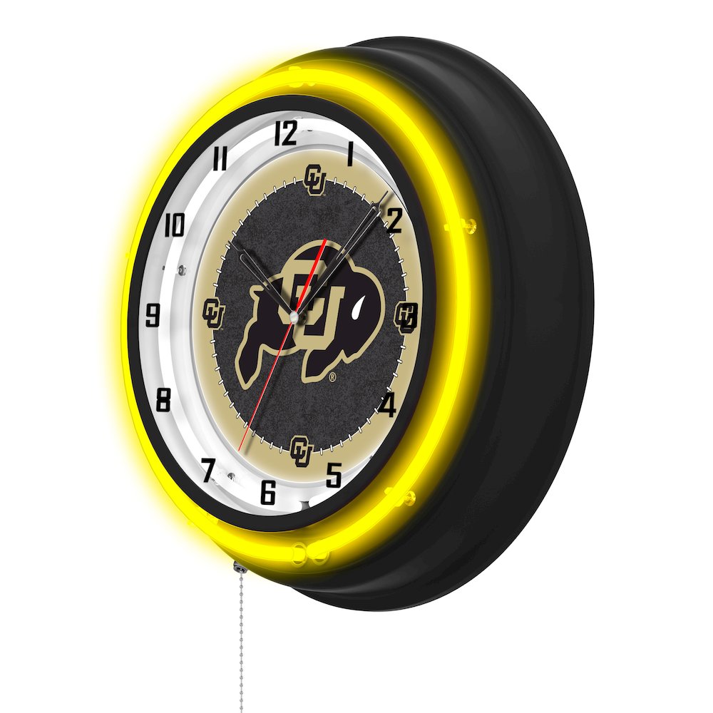 University of Colorado 19" Double Neon Wall Clock