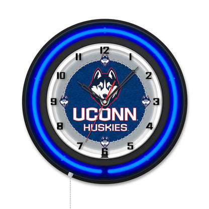 University of Connecticut 19" Double Neon Wall Clock