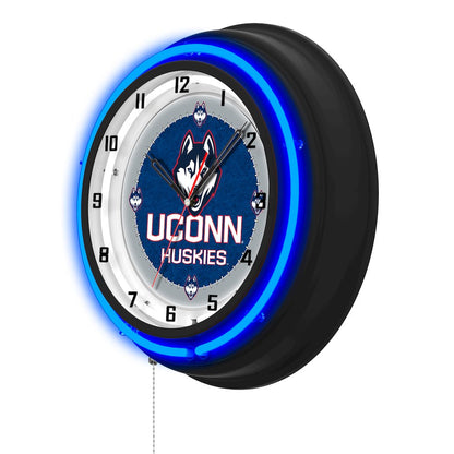 University of Connecticut 19" Double Neon Wall Clock
