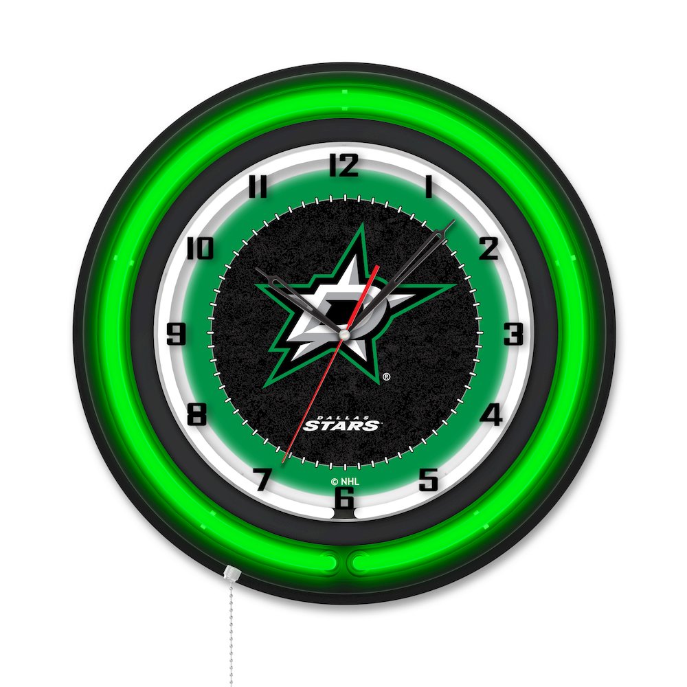 Dallas Stars 19" Double Neon Wall Clock