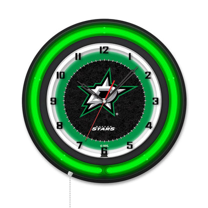 Dallas Stars 19" Double Neon Wall Clock