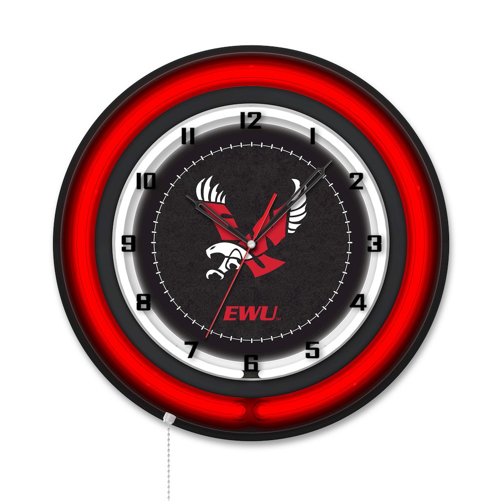 Eastern Washington University 19" Double Neon Wall Clock