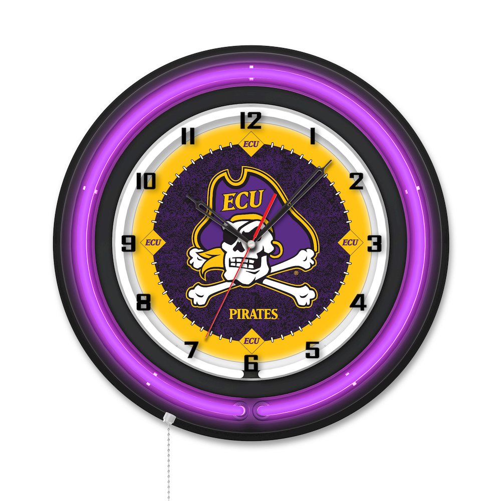 East Carolina University 19" Double Neon Wall Clock