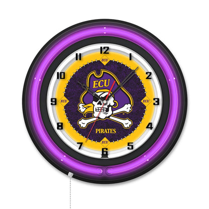 East Carolina University 19" Double Neon Wall Clock
