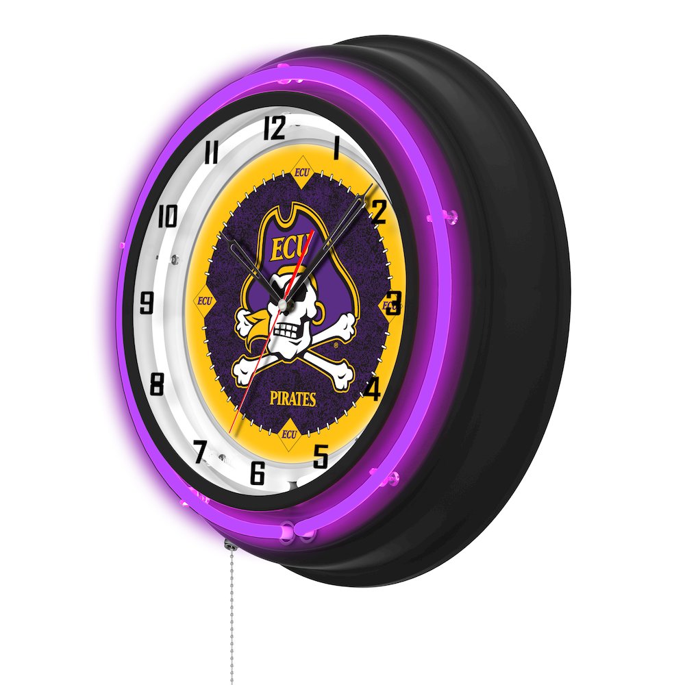 East Carolina University 19" Double Neon Wall Clock