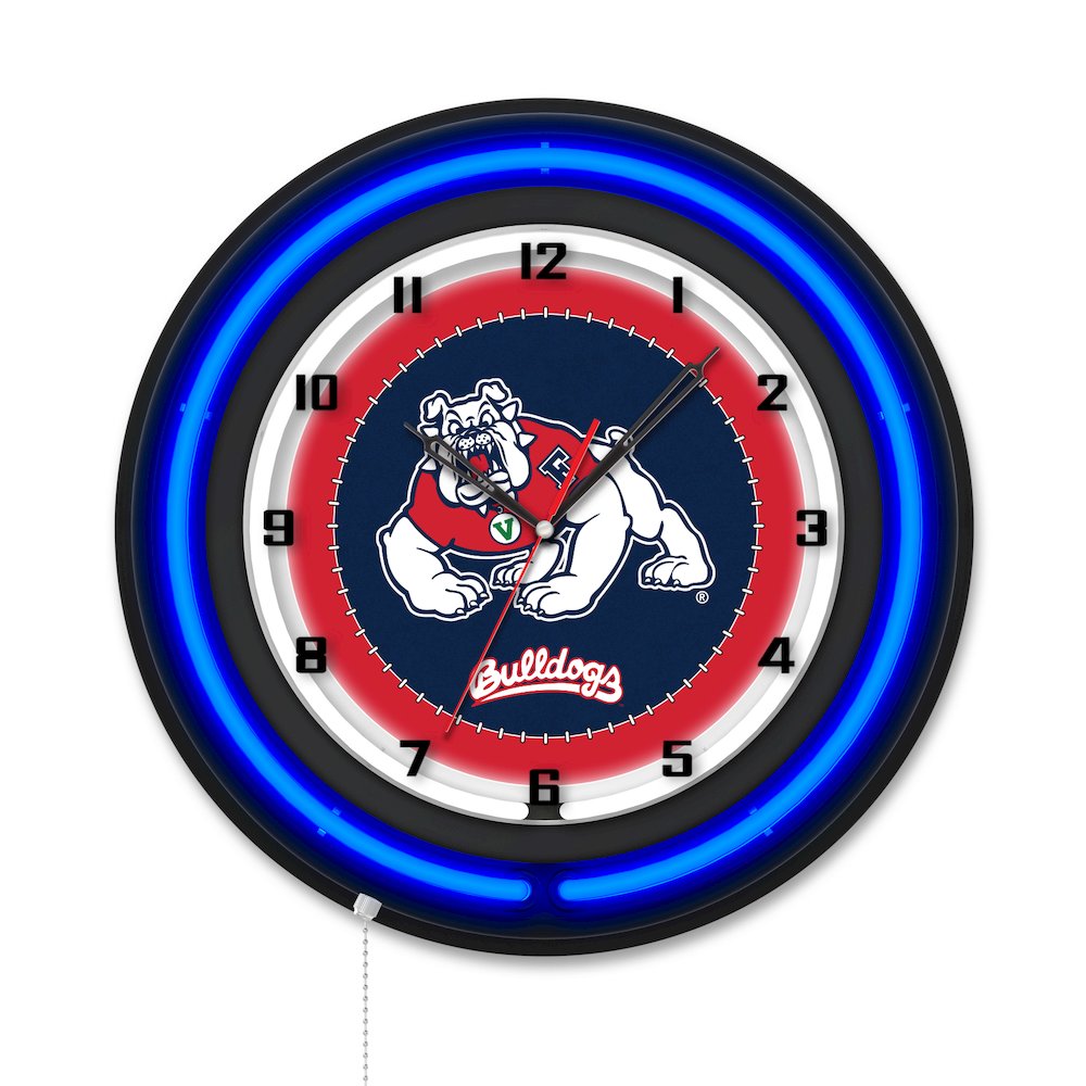 Fresno State University 19" Double Neon Wall Clock