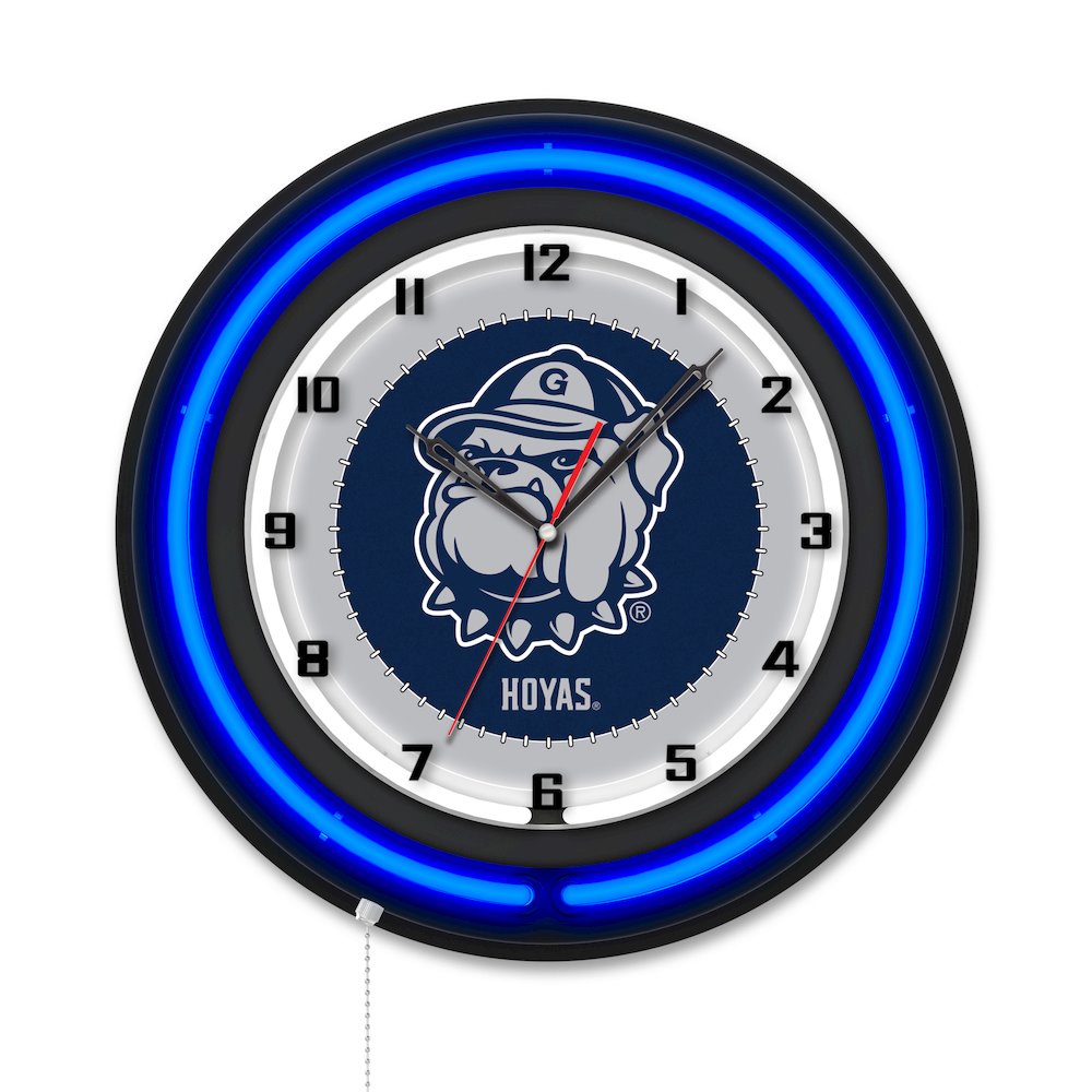 Georgetown University 19" Double Neon Wall Clock