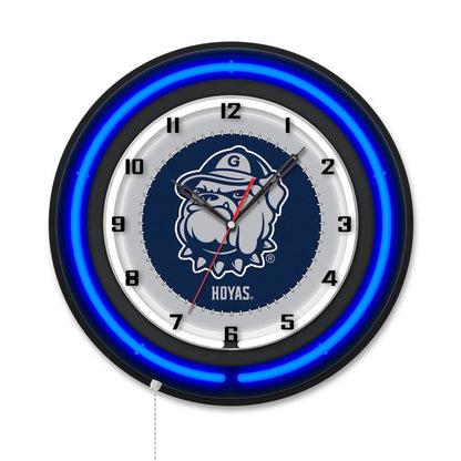 Georgetown University 19" Double Neon Wall Clock