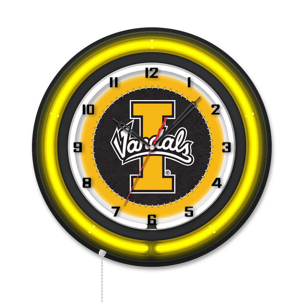 University of Idaho 19" Double Neon Wall Clock