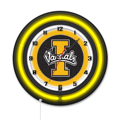University of Idaho 19" Double Neon Wall Clock