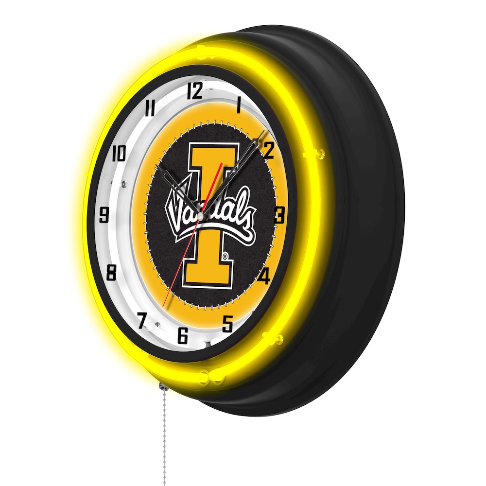 University of Idaho 19" Double Neon Wall Clock