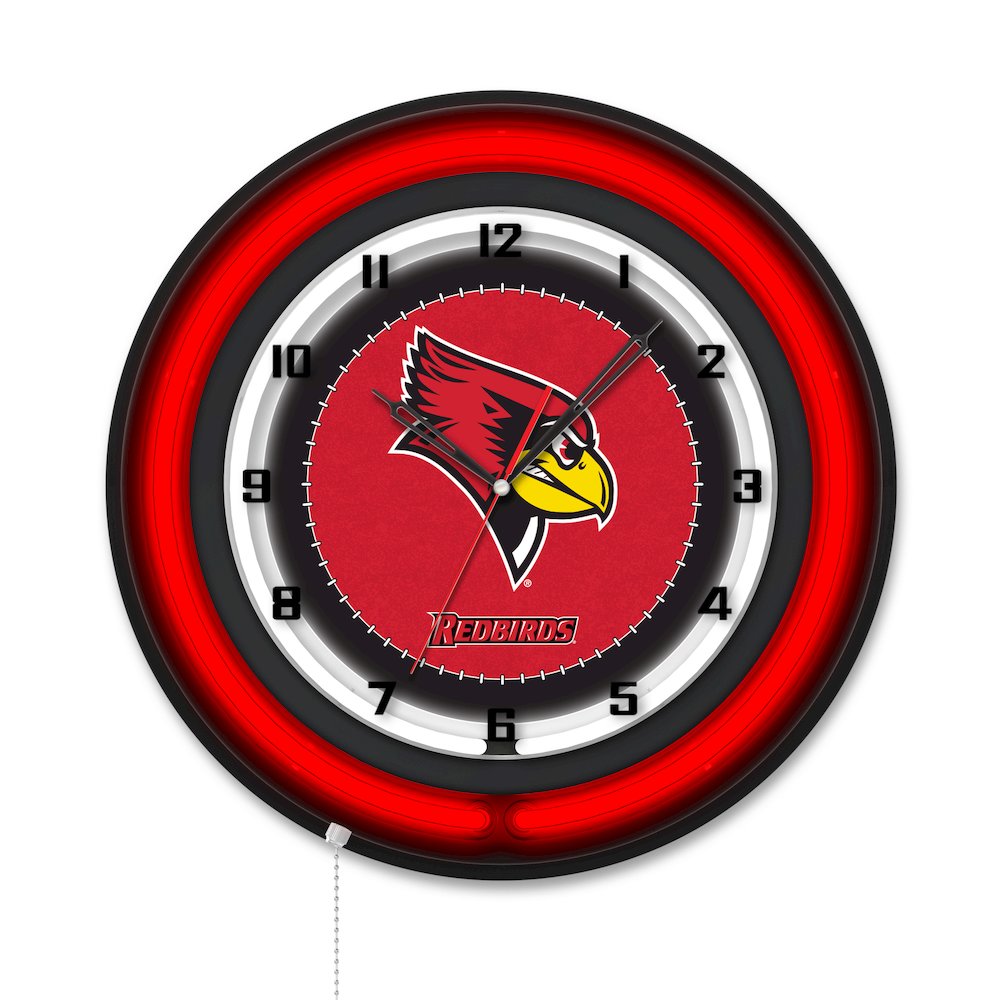 Illinois State University 19" Double Neon Wall Clock