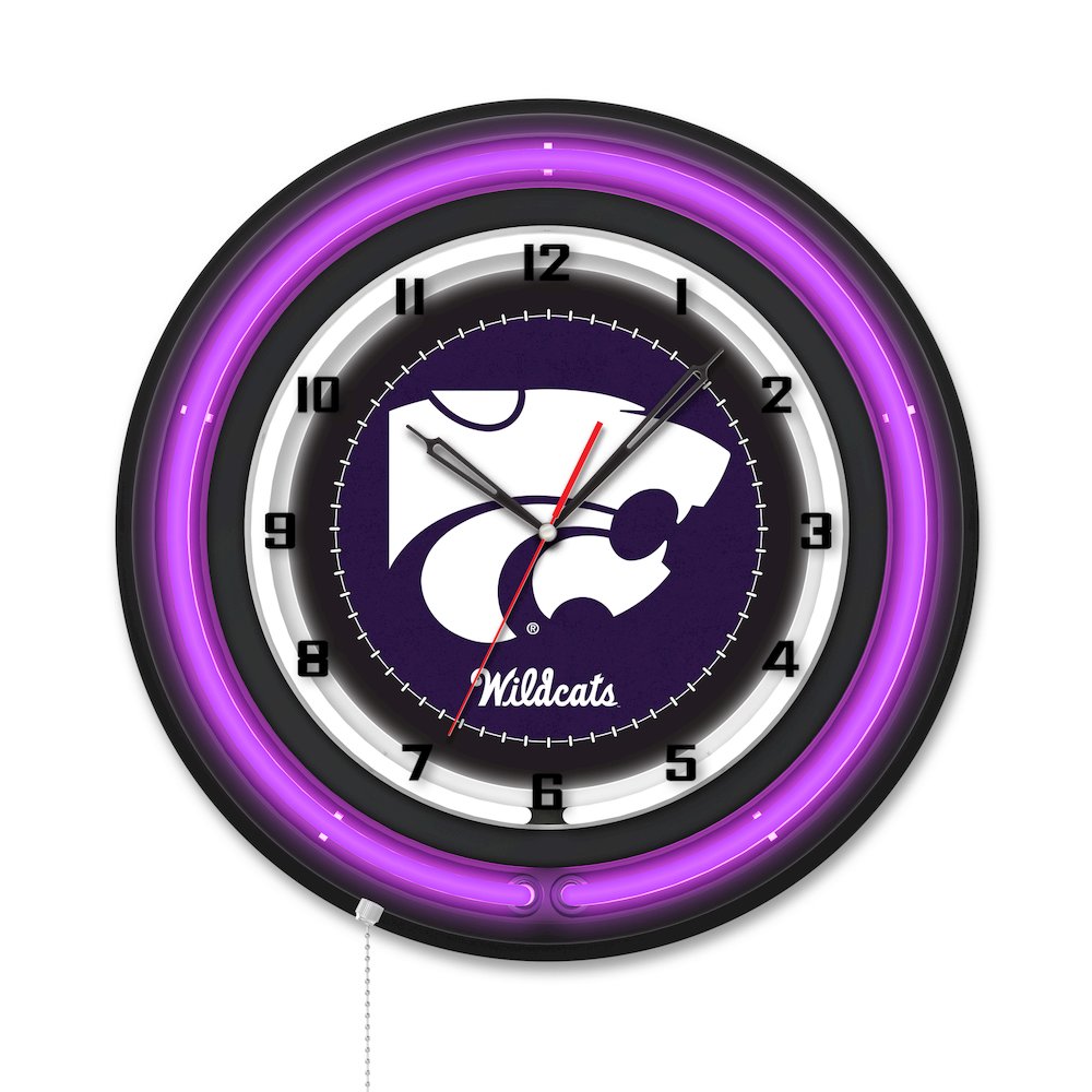 Kansas State University 19" Double Neon Wall Clock