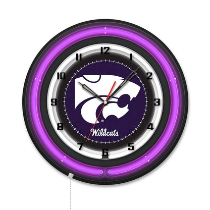 Kansas State University 19" Double Neon Wall Clock