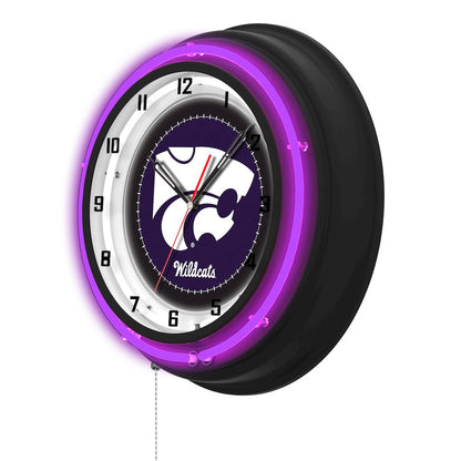 Kansas State University 19" Double Neon Wall Clock