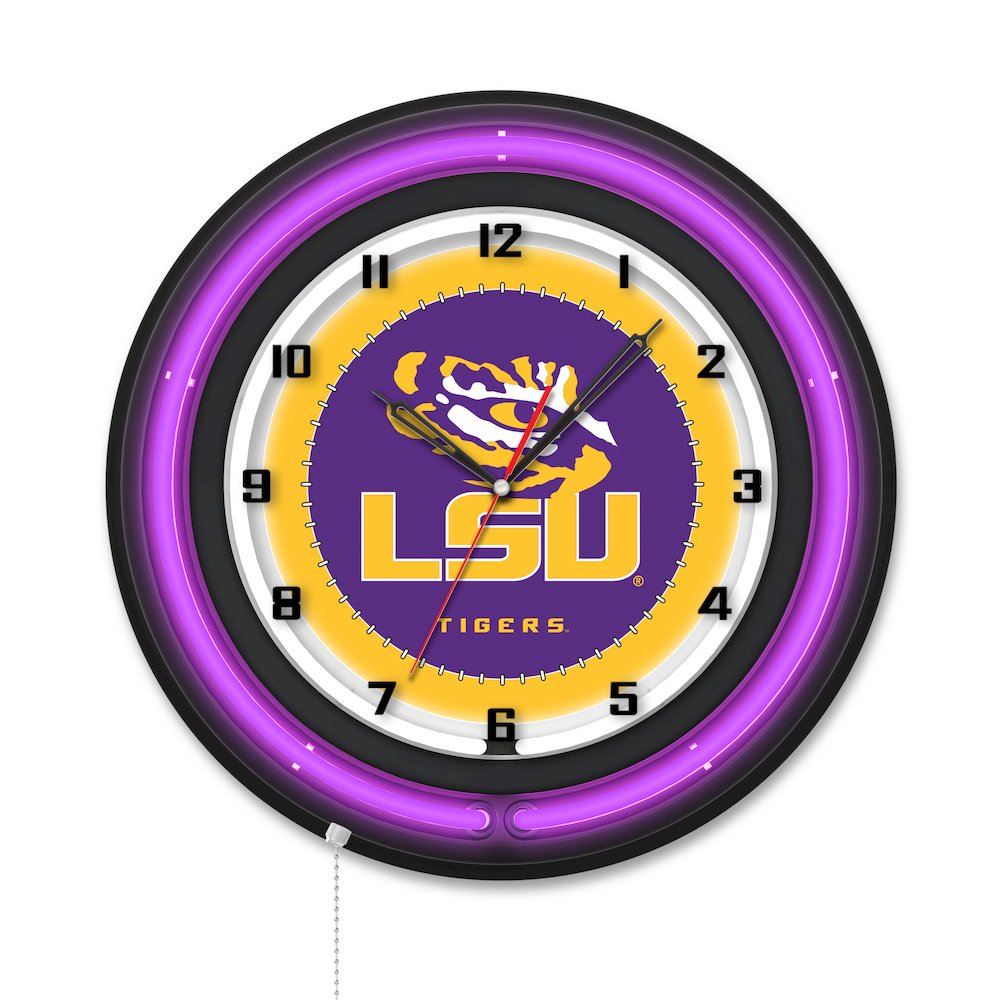 Louisiana State University 19" Double Neon Wall Clock