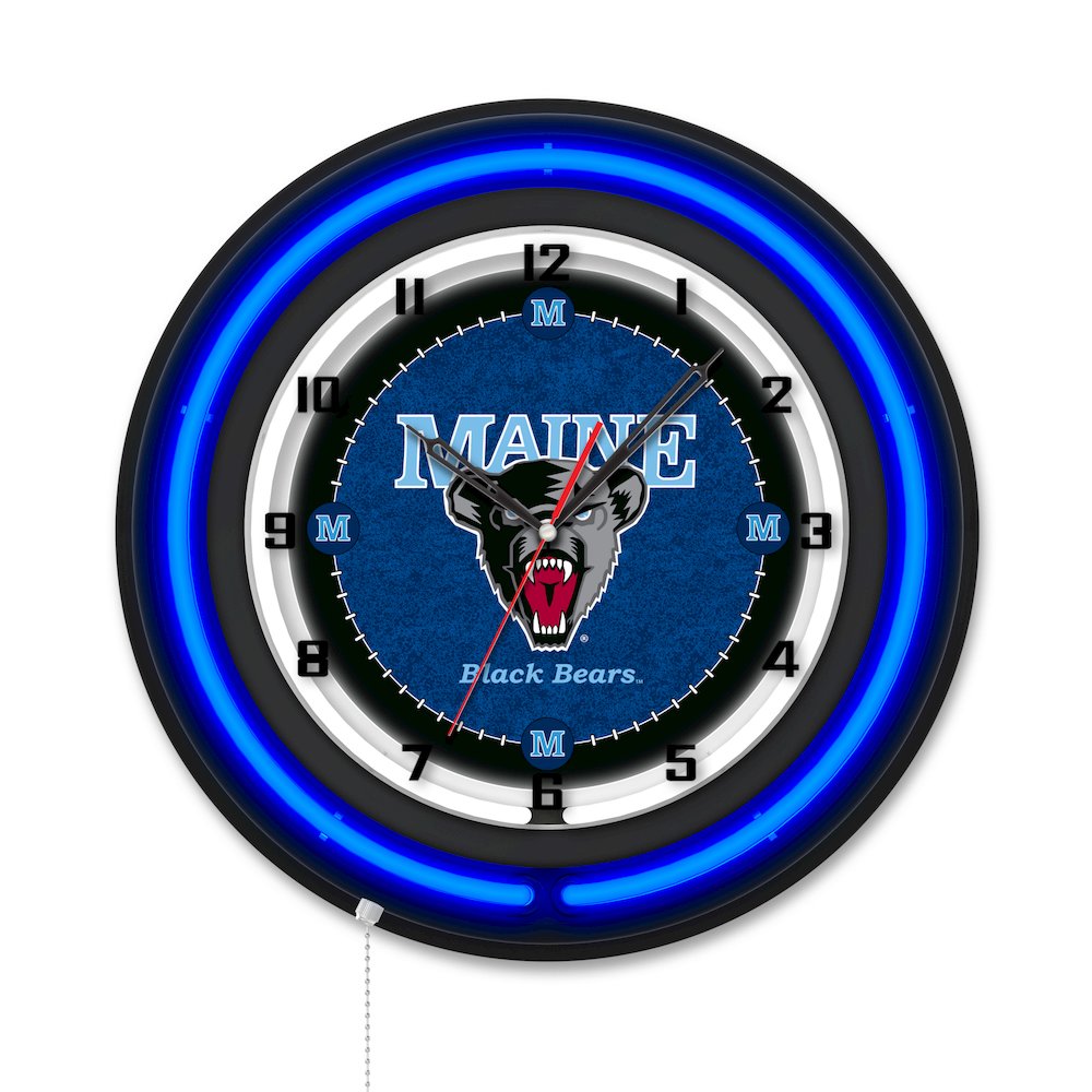 University of Maine 19" Double Neon Wall Clock
