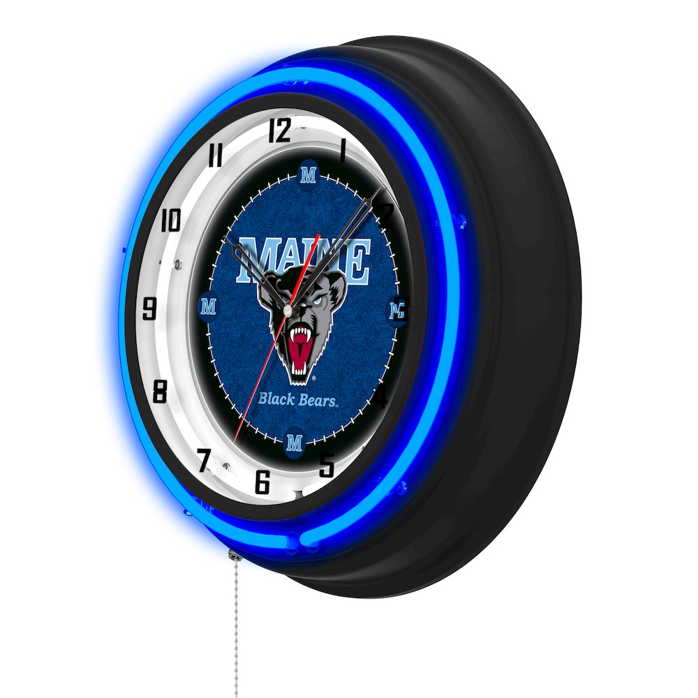 University of Maine 19" Double Neon Wall Clock
