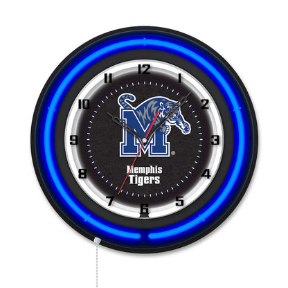 University of Memphis 19" Double Neon Wall Clock