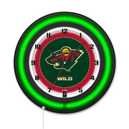 Minnesota Wild 19" Double Neon Wall Clock