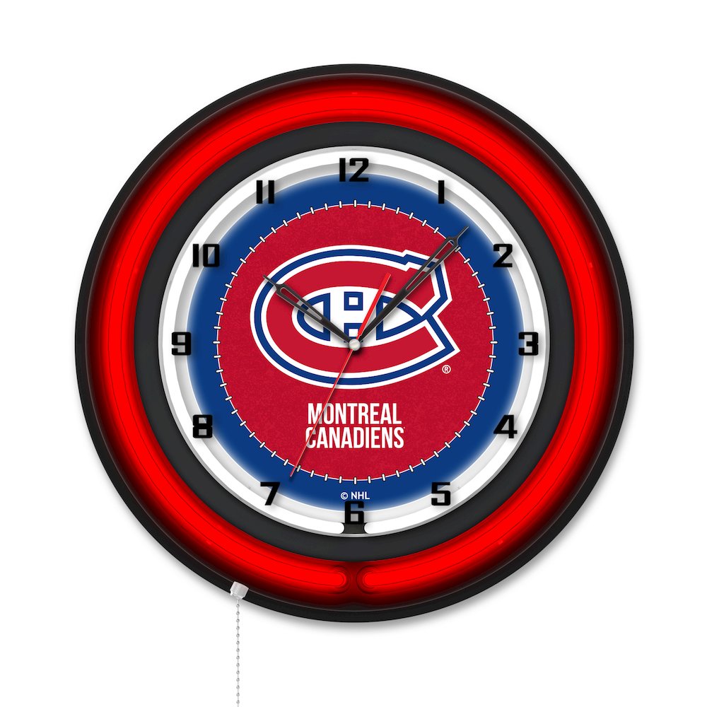Montreal Canadiens 19" Double Neon Wall Clock