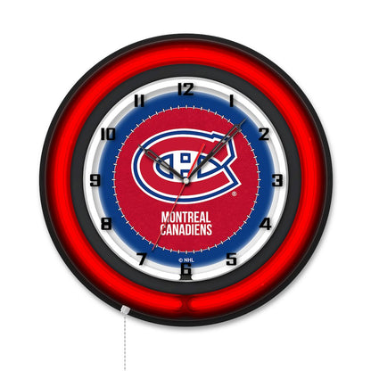 Montreal Canadiens 19" Double Neon Wall Clock