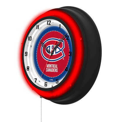 Montreal Canadiens 19" Double Neon Wall Clock