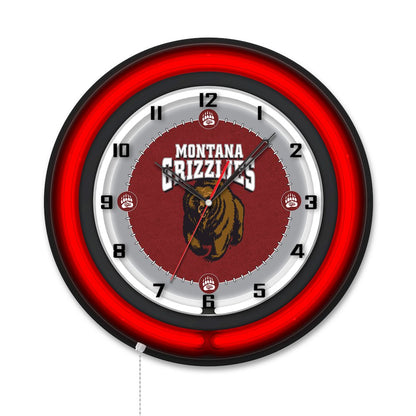 University of Montana 19" Double Neon Wall Clock