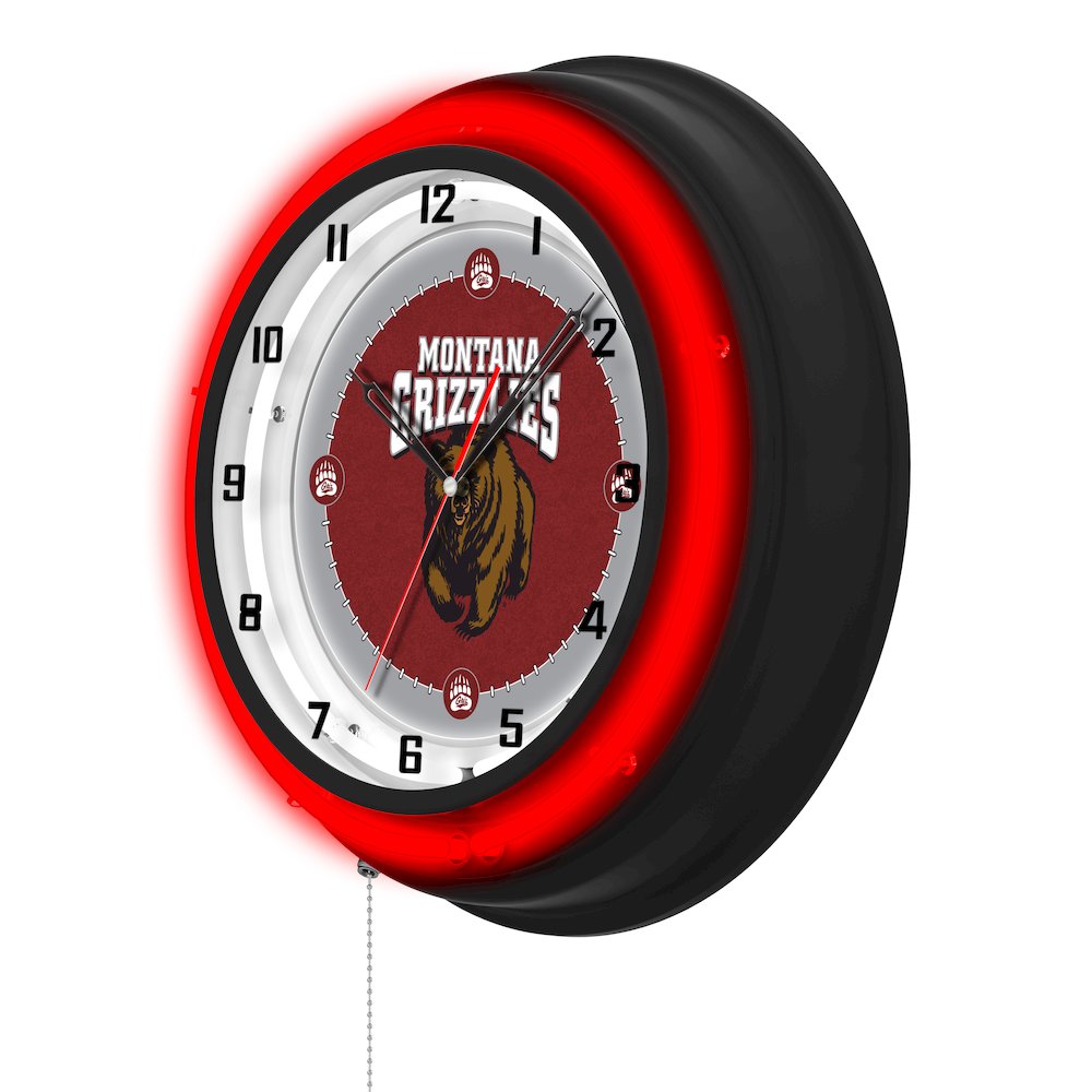 University of Montana 19" Double Neon Wall Clock