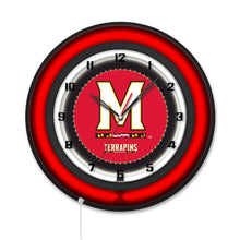 University of Maryland 19" Double Neon Wall Clock