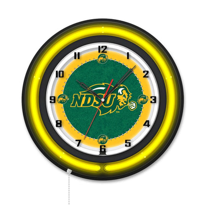 North Dakota State University 19" Double Neon Wall Clock