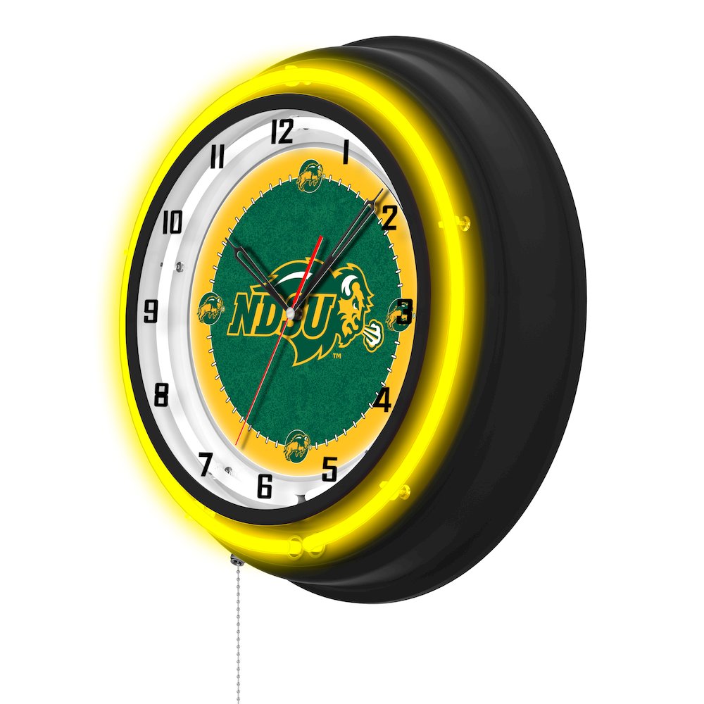 North Dakota State University 19" Double Neon Wall Clock