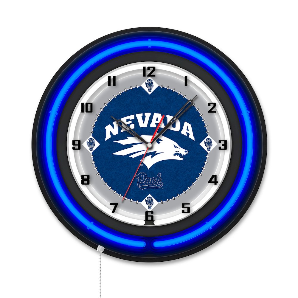 University of Nevada 19" Double Neon Wall Clock