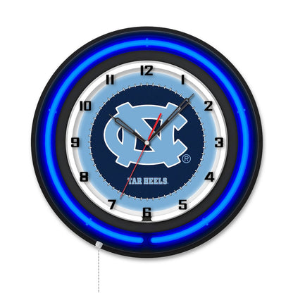 University of North Carolina 19" Double Neon Wall Clock